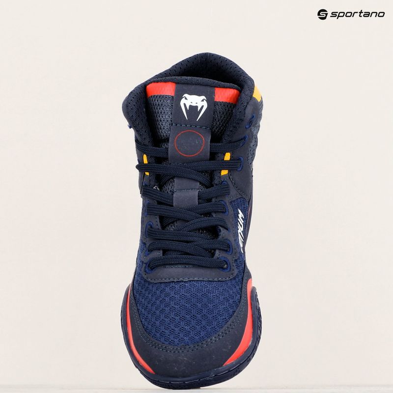 Buty bokserskie Venum Elite Wrestling blue/yellow 19