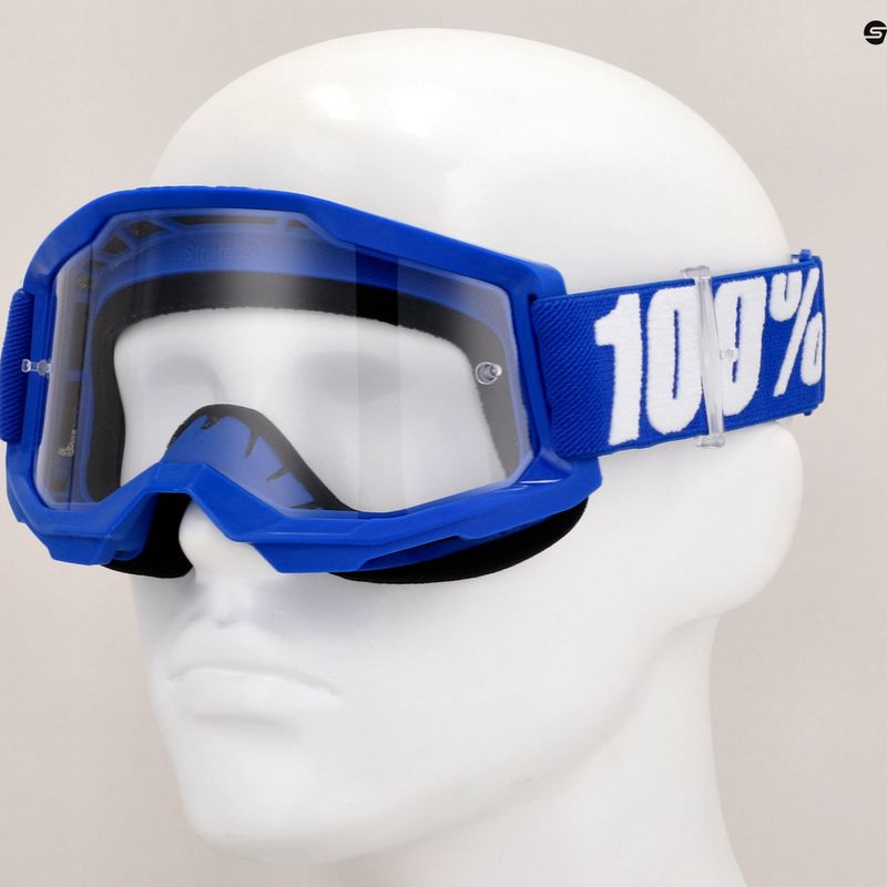 Gogle rowerowe dziecięce 100% Strata 2 Junior blue/clear 7