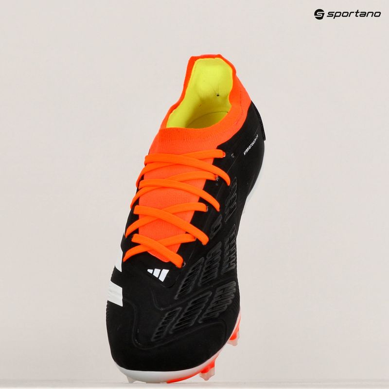 Buty piłkarskie męskie adidas Predator Pro FG core black/cloud white/solar red 10
