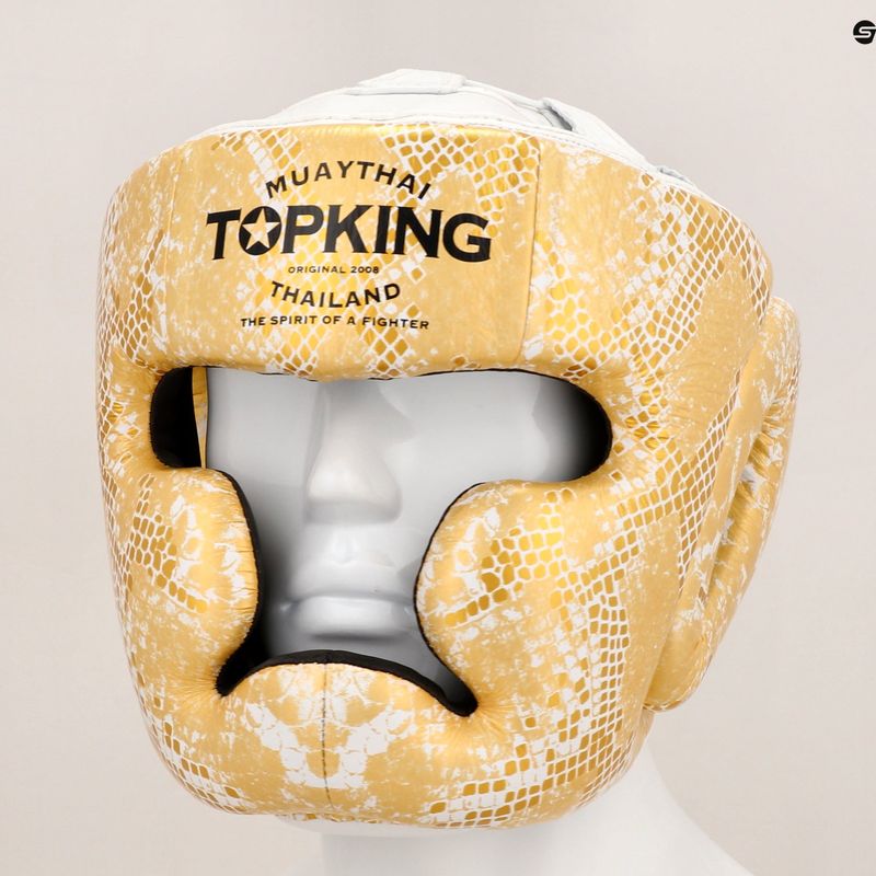 Kask bokserski Top King Super Star white/gold 8