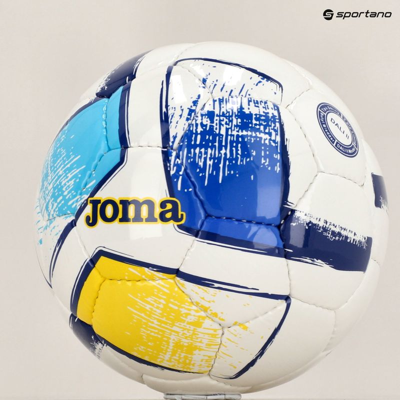 Piłka do piłki nożnej Joma Dali II white/fluor orange/yellow rozmiar 3 5