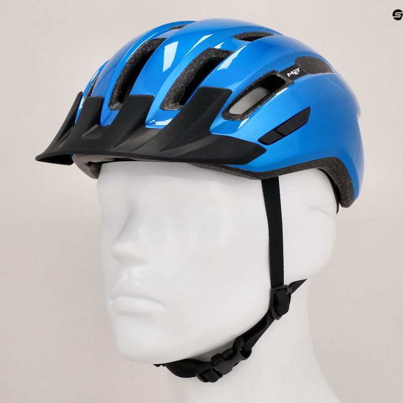 Kask rowerowy MET Downtown blue glossy 8