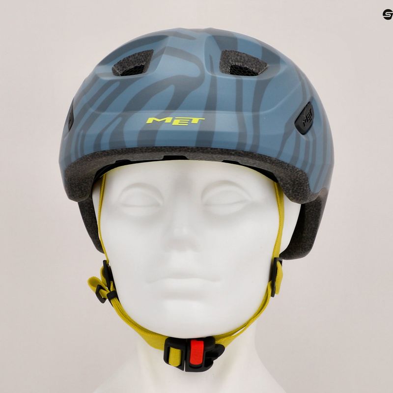Kask rowerowy dziecięcy MET Hooray blue zebra matt 9