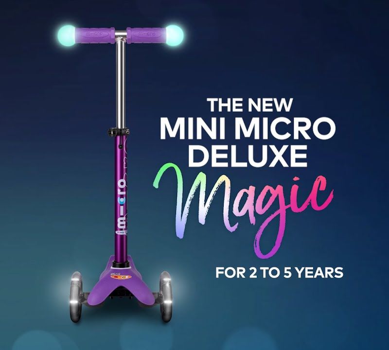 Hulajnoga trójkołowa dziecięca Micro Mini Deluxe Magic LED pink 5