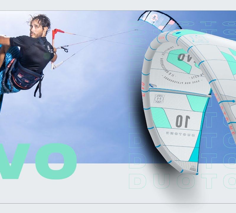 Latawiec kitesurfingowy DUOTONE Evo light grey/blue 4