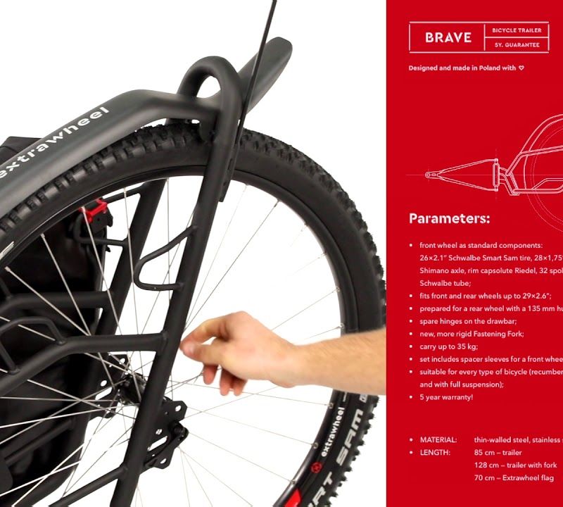 Przyczepka rowerowa Extrawheel Voyager PRO 8