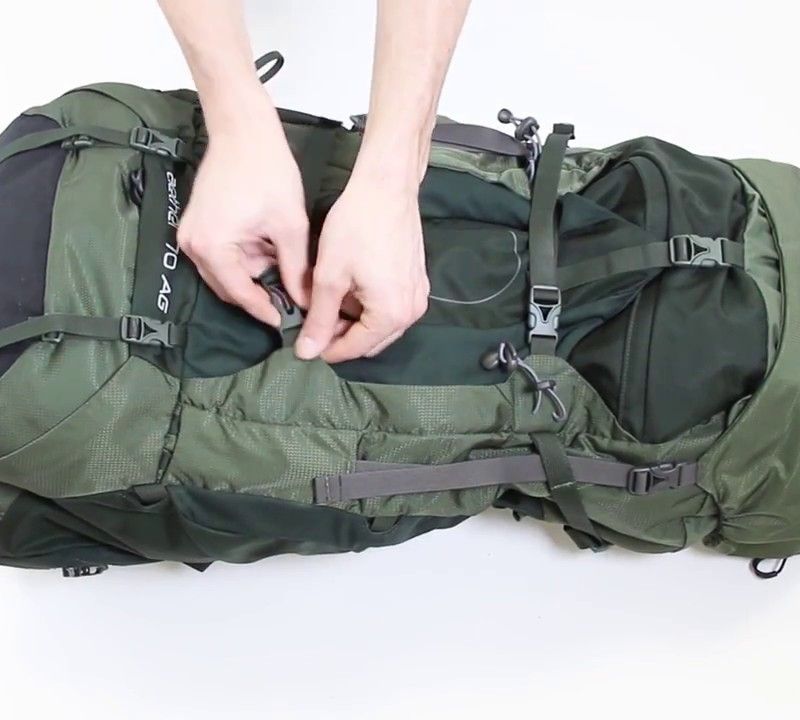 Plecak trekkingowy męski Osprey Aether 55 l garlic mustard green 8
