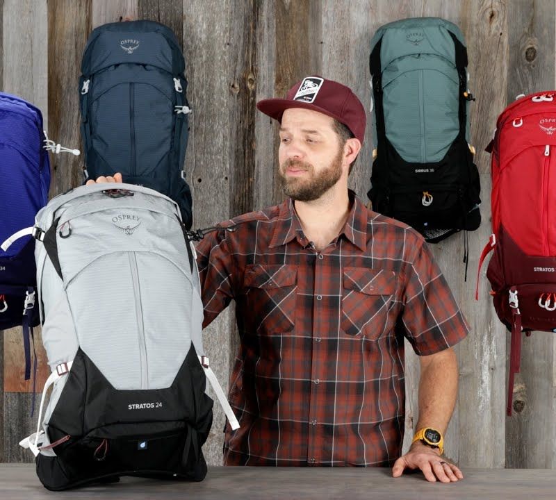 Plecak turystyczny męski Osprey Stratos 44 l poinsettia red 10