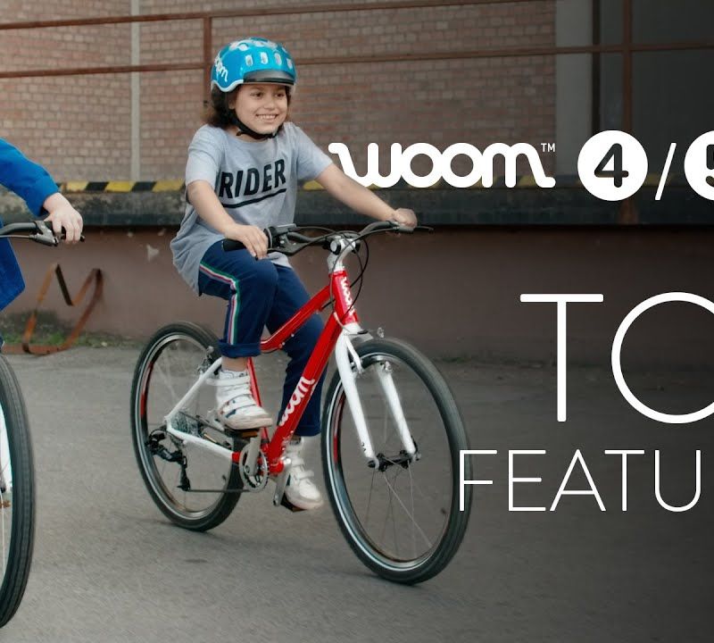 Rower dziecięcy woom 4 + Nóżka Leggie M atomic neon 12