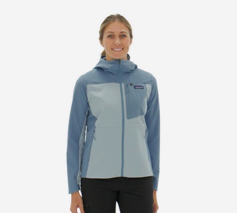 Kurtka softshell damska Patagonia R1 CrossStrata Hoody lagom blue 16