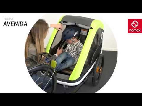 Przyczepka rowerowa Hamax Avenida One limonkowa 10