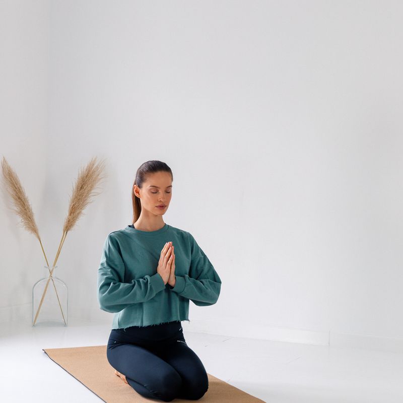 Mata do jogi XTREXO Korkowa TPE 6 mm czarna 8