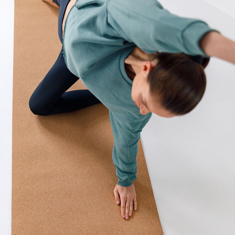 Mata do jogi XTREXO Korkowa TPE 6 mm czarna 9