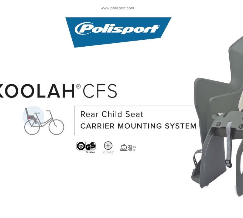 Fotelik rowerowy Polisport Koolah CFS charcoal grey/cream 7