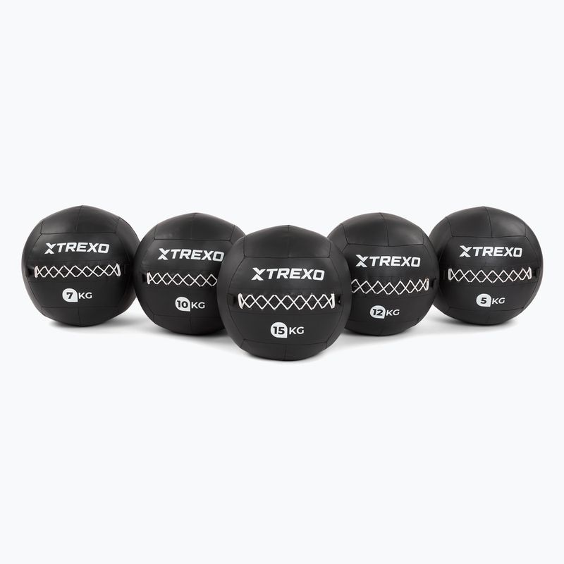 Piłka lekarska TREXO Wall Ball 5 kg czarny 4