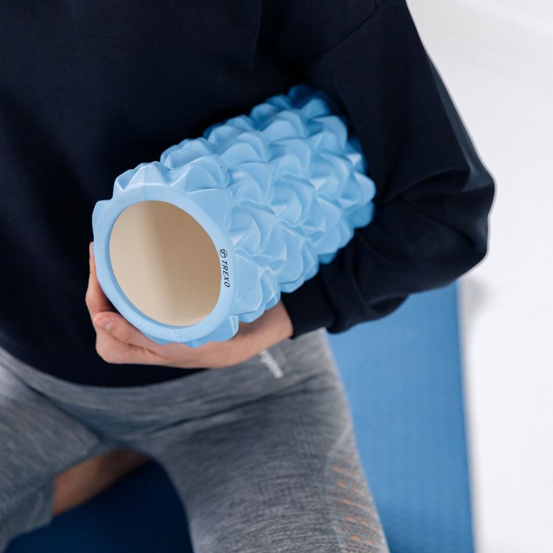 Roller do masażu XTREXO z wypustkami niebieski 3