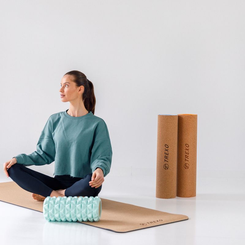 Roller do masażu XTREXO z wypustkami zielony 10