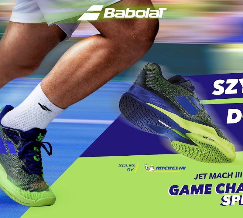 Buty do tenisa damskie Babolat Jet Mach 3 AC W white/angel blue 20