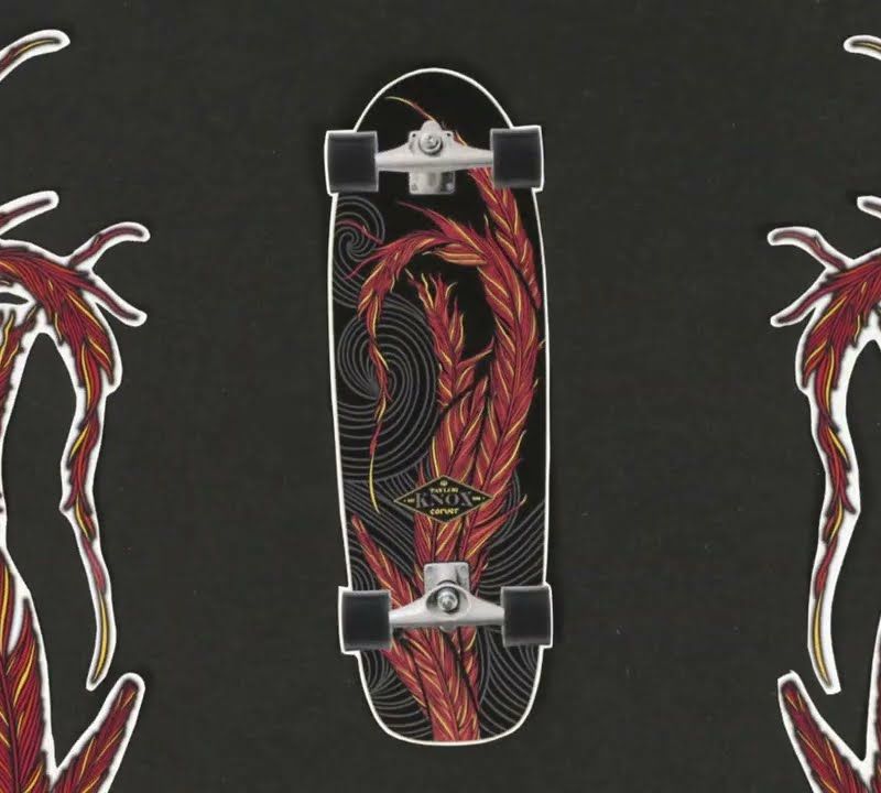 Deskorolka surfskate Carver C7 Raw 31.25" Knox Phoenix 2022 Complete czarno-czerwona C1013011133 12