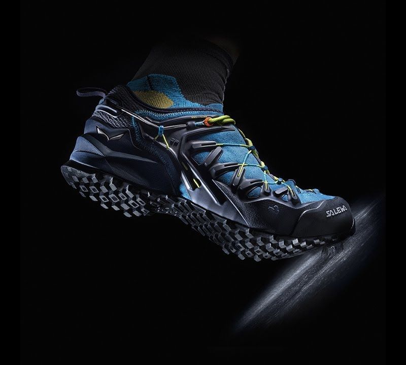 Buty podejściowe męskie Salewa Wildfire Edge ombre blue/fluo yellow 11