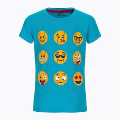 Koszulka tenisowa dziecięca Wilson Emoti-Fun Tech Tee niebieska WRA807903