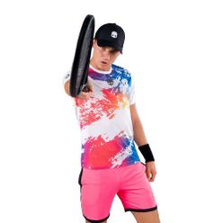 Koszulka tenisowa męska HYDROGEN Brush Tech biała T00516001