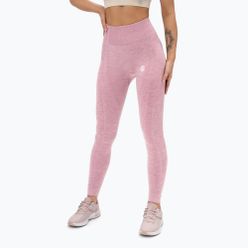 Legginsy treningowe damskie Gym Glamour bezszwowe różowy melanż 197