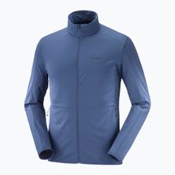 Bluza polarowa męska Salomon Outrack Full Zip Mid niebieska LC1711400