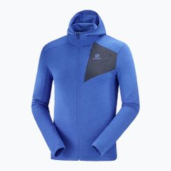 Bluza polarowa męska Salomon Outline FZ Hoodie niebieska LC1787900
