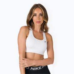 Biustonosz fitness Nike Dri-FIT Swoosh biały BV3630