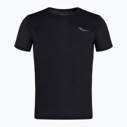 Koszulka do biegania męska Saucony Stopwatch czarna SAM800278-BK