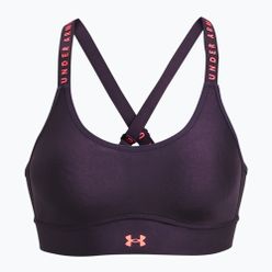 Biustonosz fitness Under Armour Infinity Covered Mid fioletowy 1363353-541