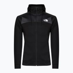Bluza trekkingowa męska The North Face Reaxion Fleece Full Zip Hoodie czarno-szara NF0A7Z9OKT01