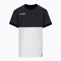 Koszulka tenisowa dziecięca Tecnifibre Stretch biało-czarna 22F1ST F1