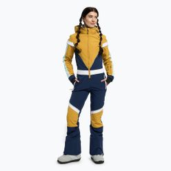 Kombinezon snowboardowy damski ROXY Peak Chic żółto-granatowy ERJTS03013