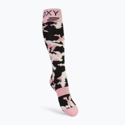 Skarpety snowboardowe damskie Roxy Misty czarno-różowe ERJAA04022-KVJ3