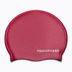 Czepek pływacki Aquasphere Plain Silicon dark pink/white