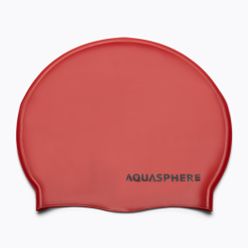 Czepek pływacki Aquasphere Plain Silicon czerwony SA212EU0601