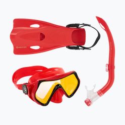 Zestaw do snorkelingu dziecięcy Aqualung Hero Set red/gold