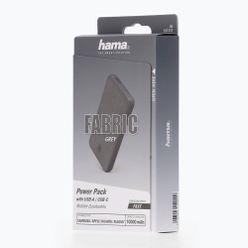 Powerbank Hama Fabric 10 Power Pack 10000 mAh szary 1872570000