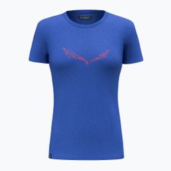 Koszulka trekkingowa damska Salewa Solid Dry niebieska 27019