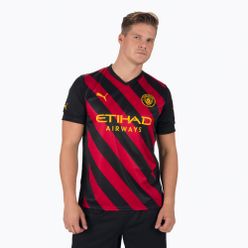 Koszulka piłkarska męska PUMA Mcfc Away Jersey Replica czarno-czerwona 765722