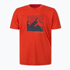 Koszulka trekkingowa męska Jack Wolfskin Hiking Graphic pomarańczowa 1808761_3017