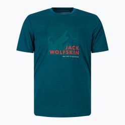 Koszulka trekkingowa męska Jack Wolfskin Hiking Graphic niebieska 1808761_4133