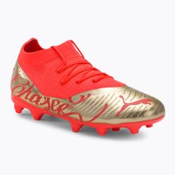 Buty piłkarskie dziecięce PUMA Future Z 3.4 Neymar Jr. FG/AG pomarańczowo-złote 107107 01