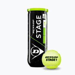 Piłki tenisowe dziecięce Dunlop Stage 1 3 szt. zielone 601338