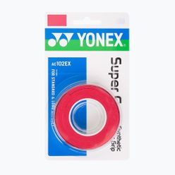 Owijki do rakiet badmintonowych YONEX 3 szt. czerwone AC 102 EX