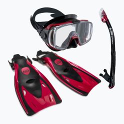 Zestaw do nurkowania TUSA Maska + Fajka + Płetwy czerwony UP-3521