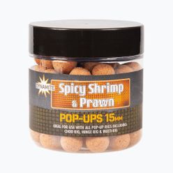 Kulki pływające karpiowe Dynamite Baits Spicy Shrimp & Prawn Pop Up 15mm brązowe ADY040976