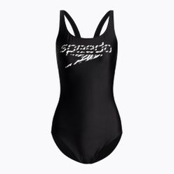 Strój kąpielowy jednoczęściowy damski Speedo Logo Deep U-Back czarny 68-12369